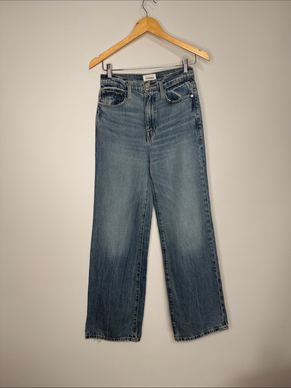 Frame Denim Le Jane Wide Leg Jeans in Varsity Blues Size 24